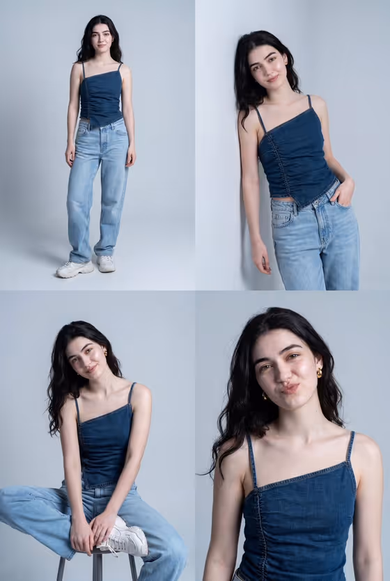 Smartphone Denim Fashion Collage template result
