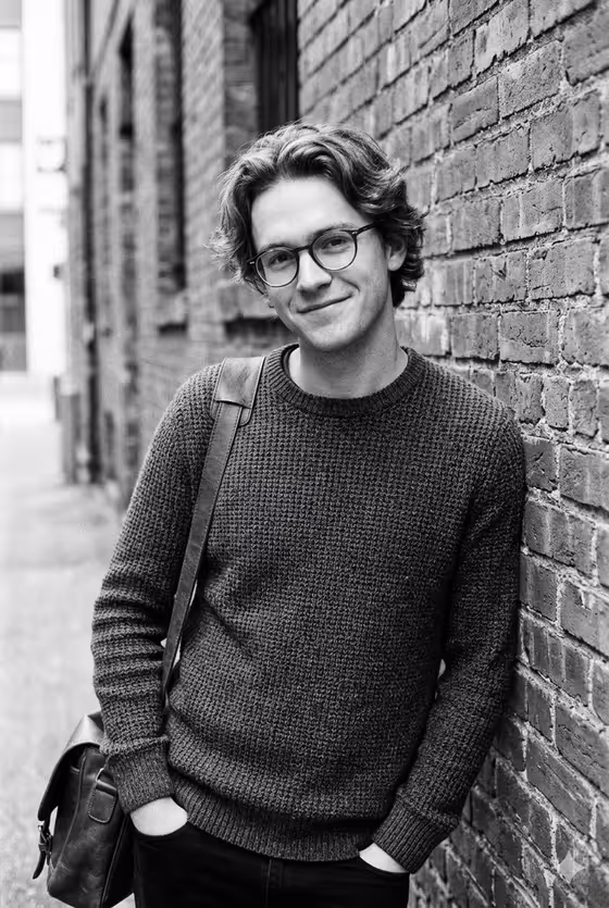 Black and White Urban Male Portrait