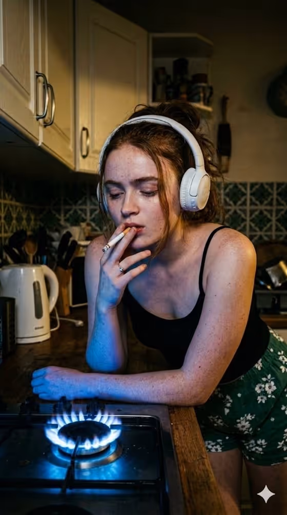 Neon Stove Portrait