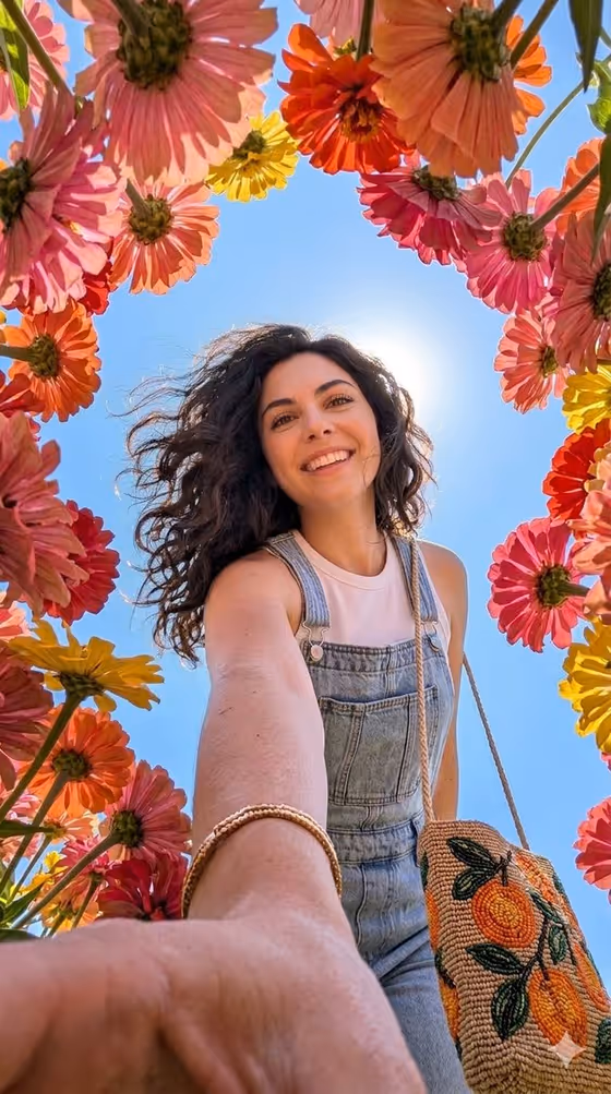 Flower Canopy Selfie template result