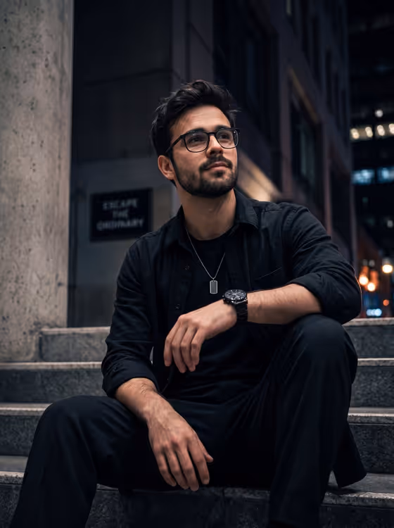 Urban Night Streetwear Portrait template result