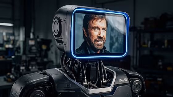 LCD Robot Portrait