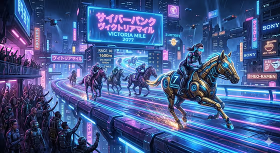 Cyberpunk Race Poster template result