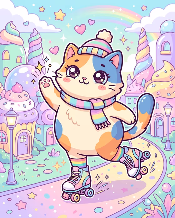 Kawaii Skater Mascot