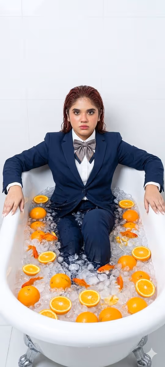 Surreal Bathtub Portrait template result