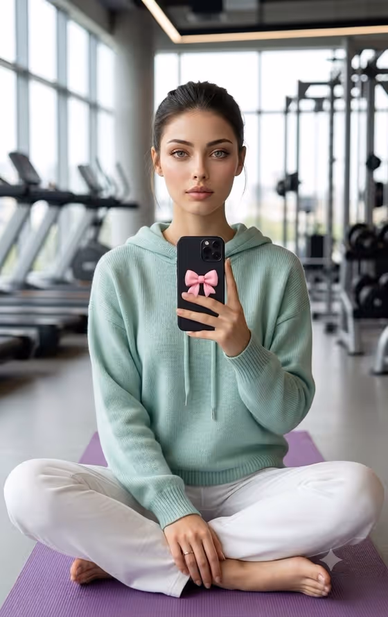 Professional Gym Mirror Selfie Portrait