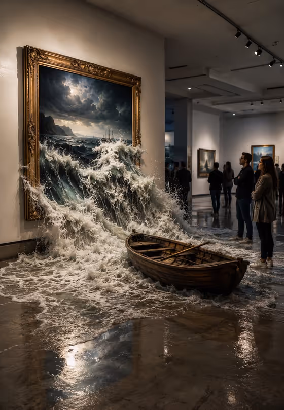 Flooded Art Gallery Surrealism