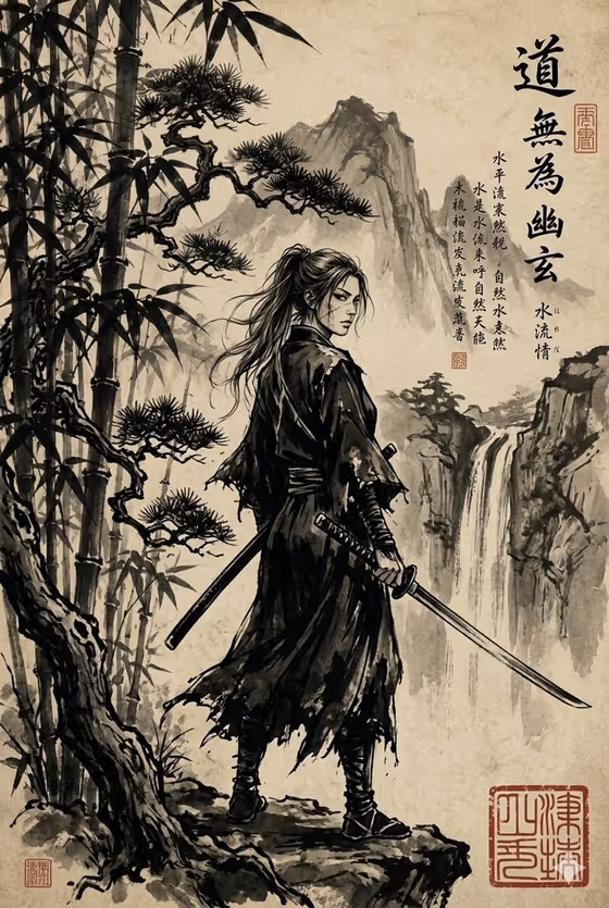 Ink-Wash Duel template result