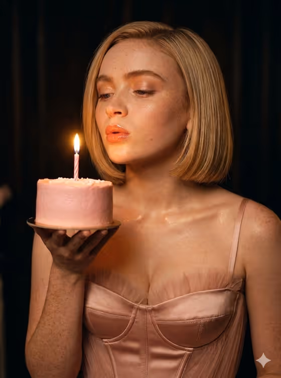 Candlelit Birthday Portrait