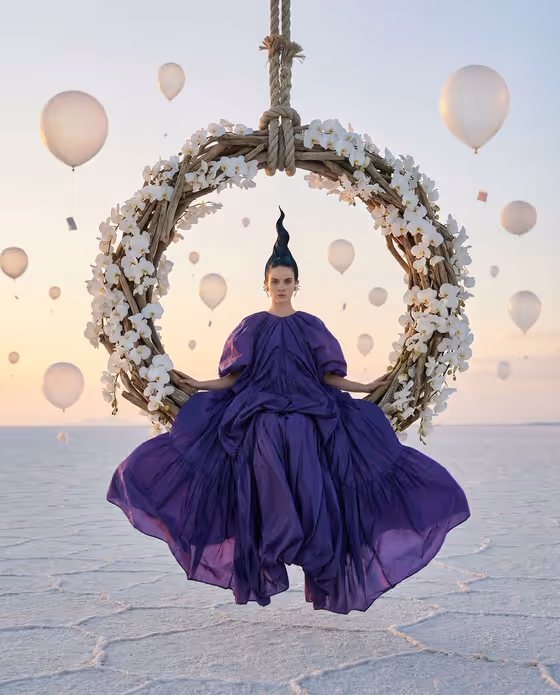 Violet Dreams Surreal Fashion Editorial