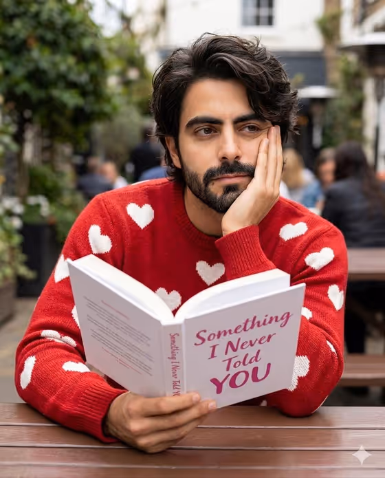 Man Reading Book Outdoors template result