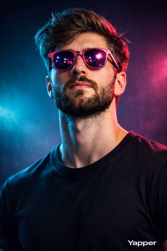 Neon Studio Portrait template result
