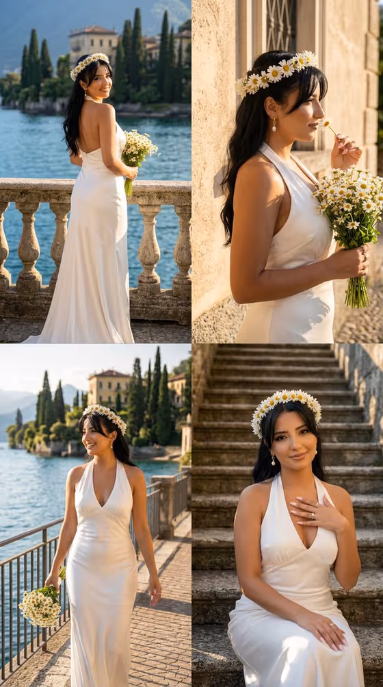 Lake Como Bridal Editorial Collage