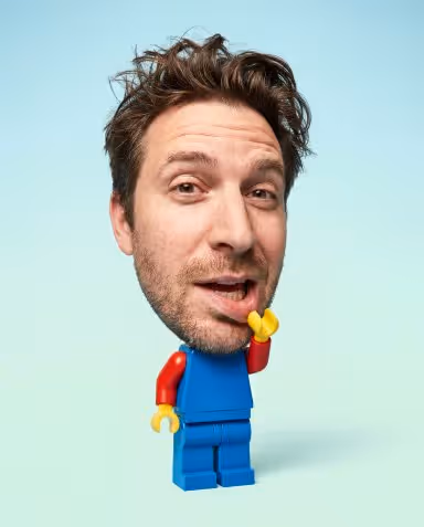 Surreal toy-brick Minifigure Human Portrait template result