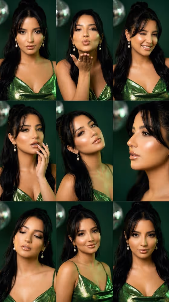 Disco Portrait Grid template result