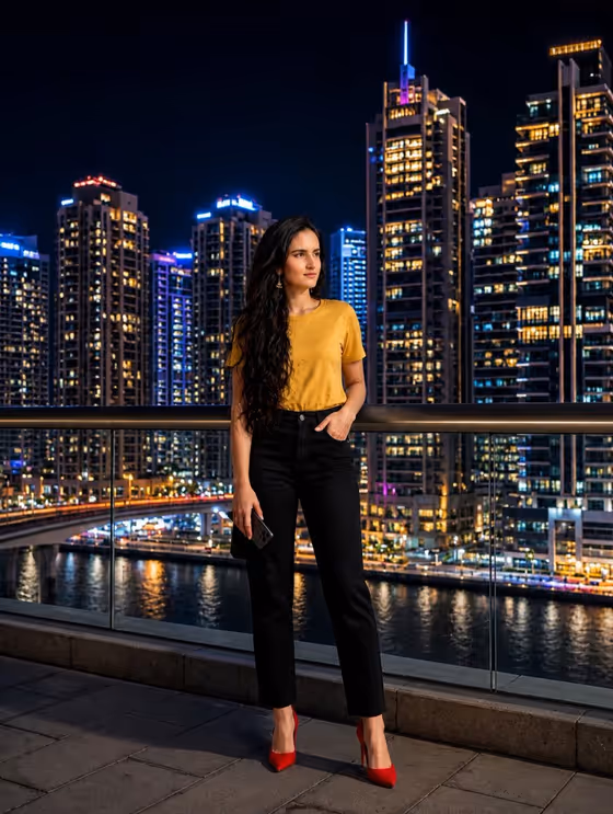 Balcony Night Portrait template result