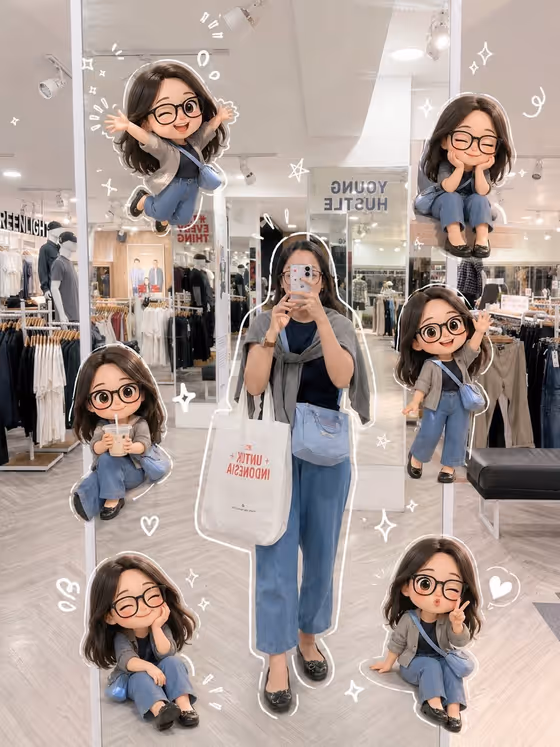 Chibi Mirror Selfie