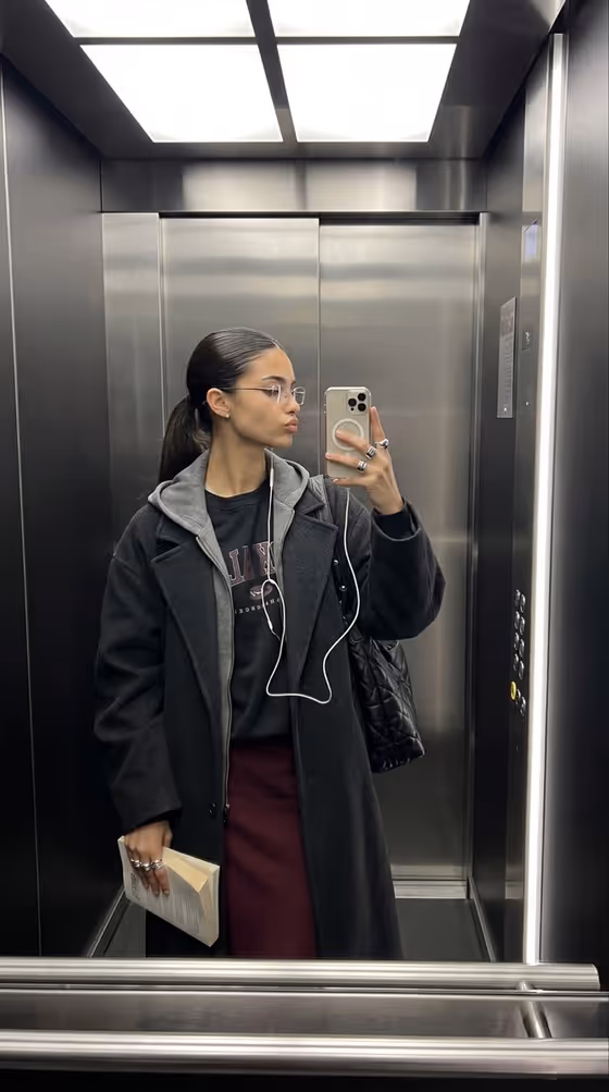 Elevator Book Selfie