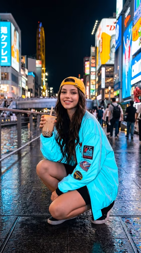 Cyberpunk Streetwear Portrait in Osaka