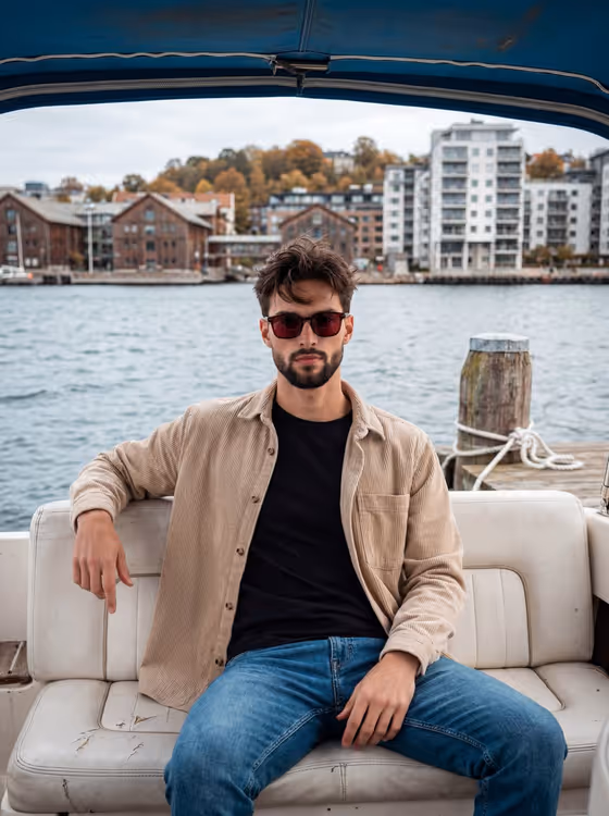 Casual Maritime Waterfront Portrait template result
