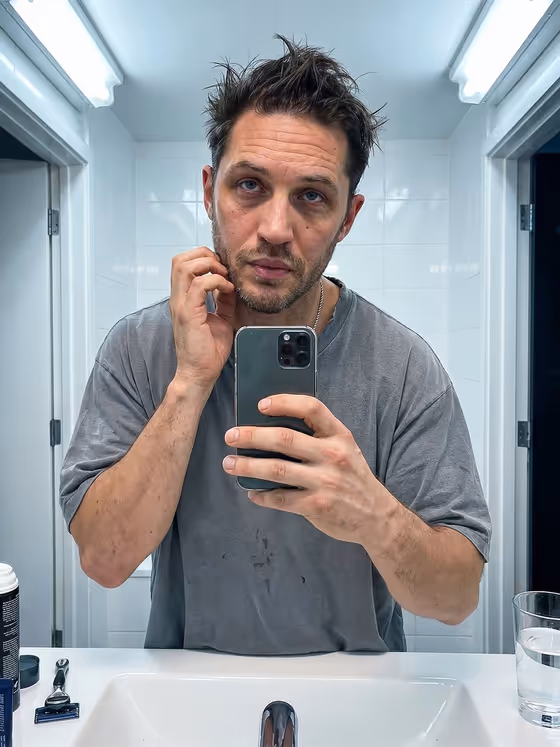 Authentic Morning Bathroom Selfie
