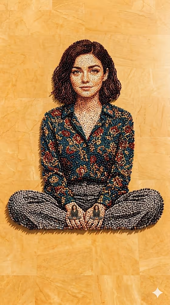 Human Mosaic Portrait