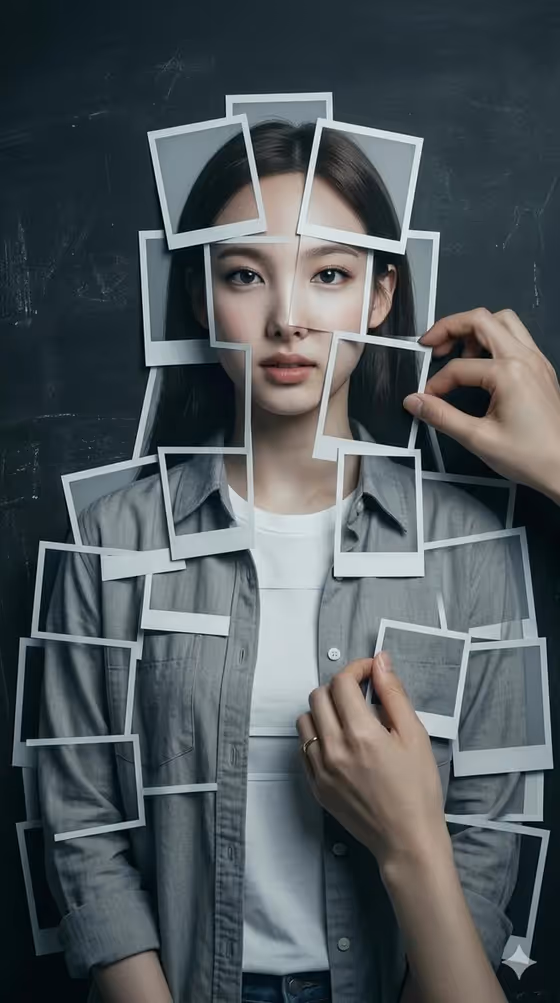 Layered Instant Print Human Figure Art template result