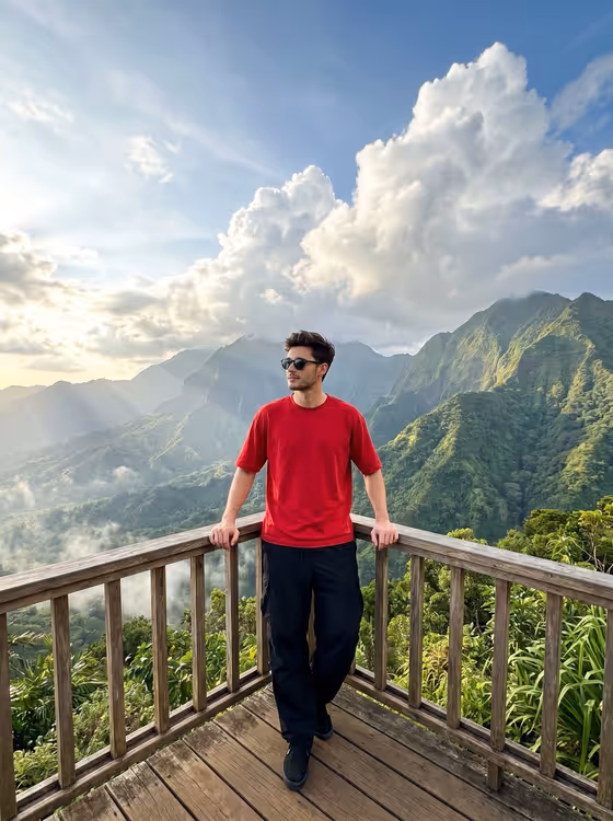 Mountain Viewpoint Portrait