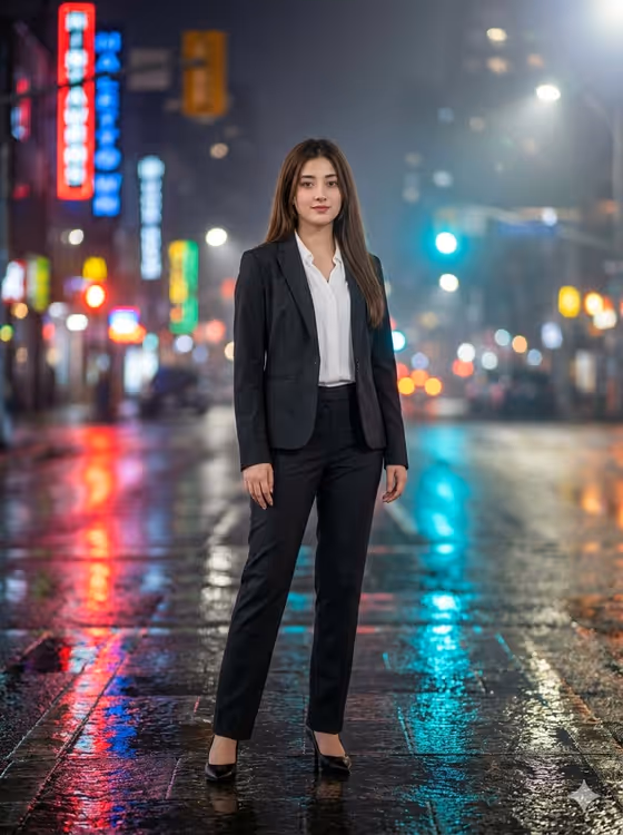 Urban Night Portrait template result