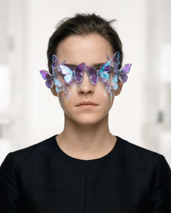 Glass Butterfly Portrait