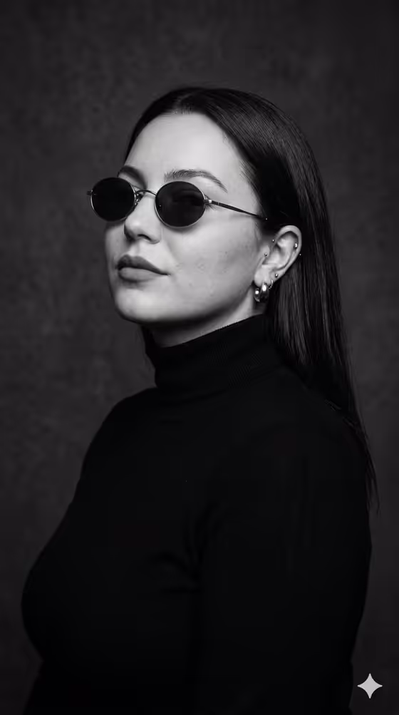 Minimalist Monochrome Fashion Portrait template result