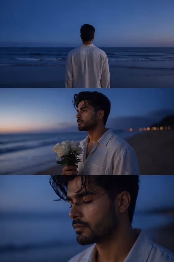 Blue Hour Triptych