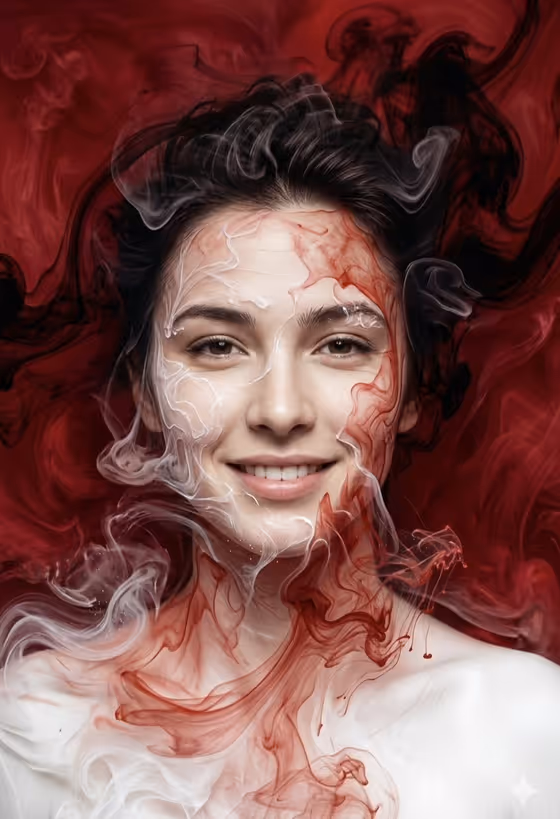 Fluid Ink Portrait template result