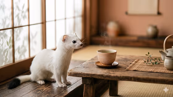 Ermine in a Japanese Tea Room template result