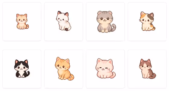 Cute Cat Character Concept template result