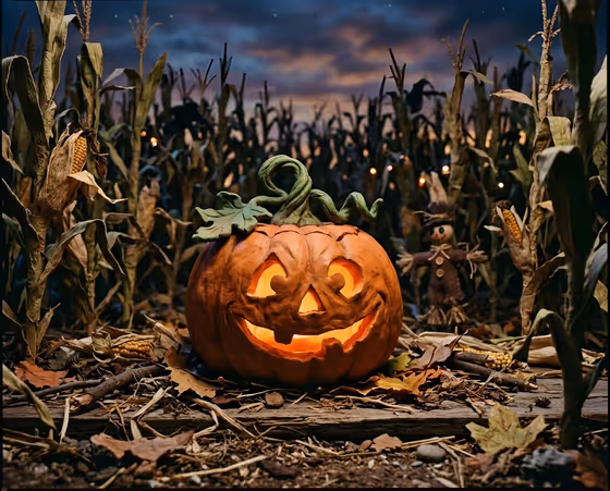 Whimsical Jack-O-Lantern Pumpkin template result