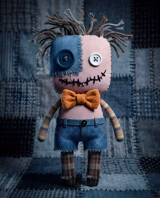 Spooky Fabric Doll template result