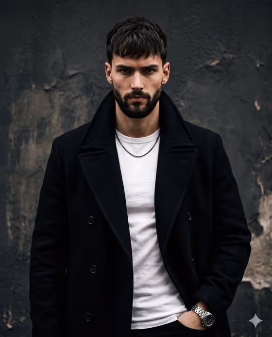 Moody studio male portrait