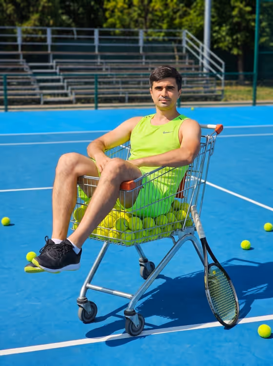Tennis Court Lifestyle Portrait