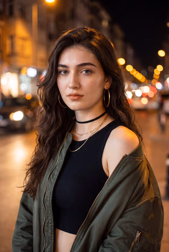 Night Street Portrait template result