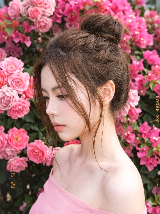 Y2K Floral Portrait template result