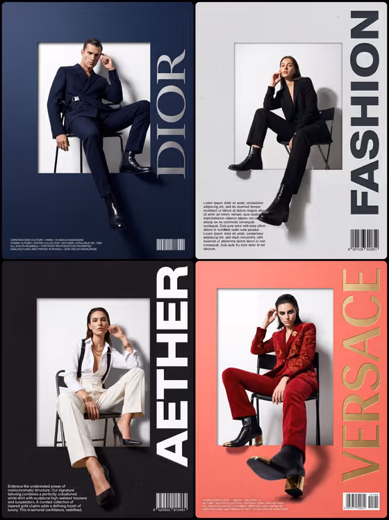Fashion editorial pop-out poster template result