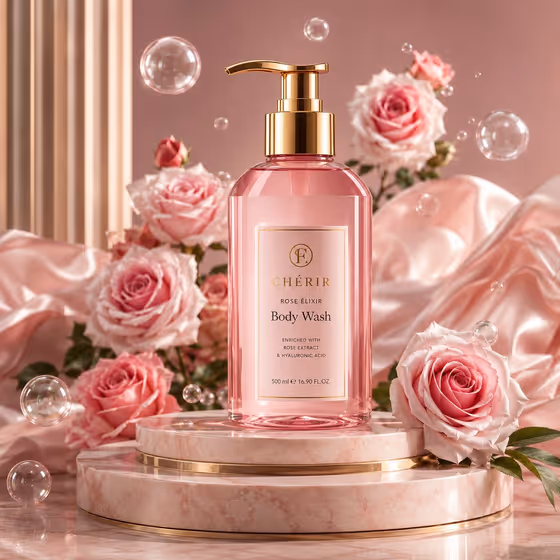 Rose Gold Perfume Advertisement template result