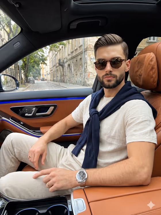 Luxury Car Interior Lifestyle Portrait template result