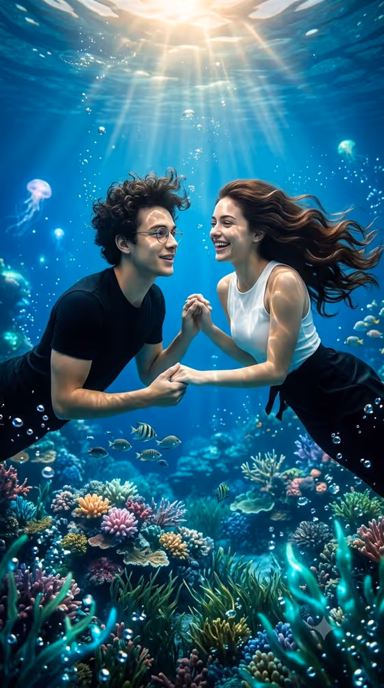 Underwater Fantasy Romance Portrait