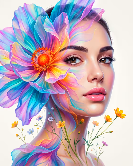 Floral Exposure Portrait template result