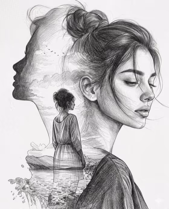 Pencil Exposure Portrait template result