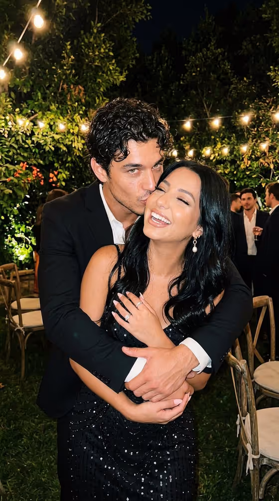Candid Garden Party Couple Photo