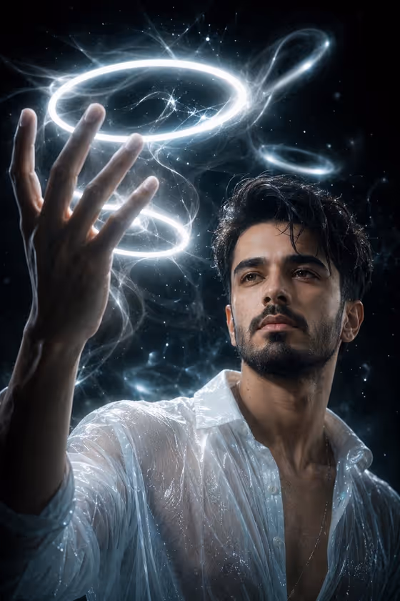 Cinematic Cosmic Energy Portrait