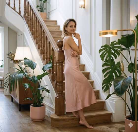 Elegant Interior Staircase Portrait